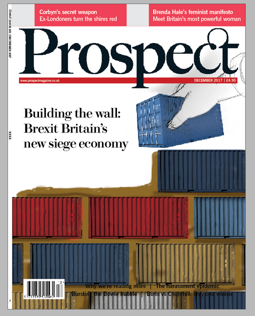 A wall is built out of shipping containers—a new idea, but how will it look from a distance on the news stand?