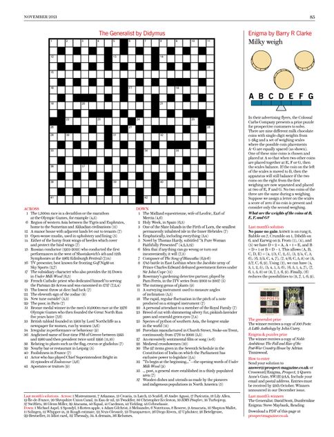Prospect Crossword and Puzzles - November 2021