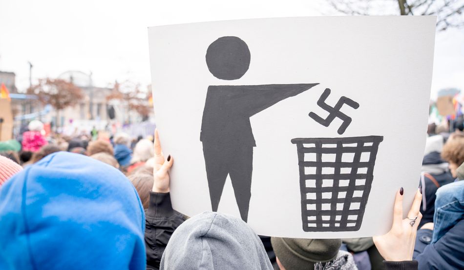 On the 3rd February, 300,000 people again gathered for protests in front of the German seat of parliament, the Bundestag, calling on citizens to stand against the normalisation of the far-right in Germany and Europe. © Andreas Stroh/ZUMA Press Wire