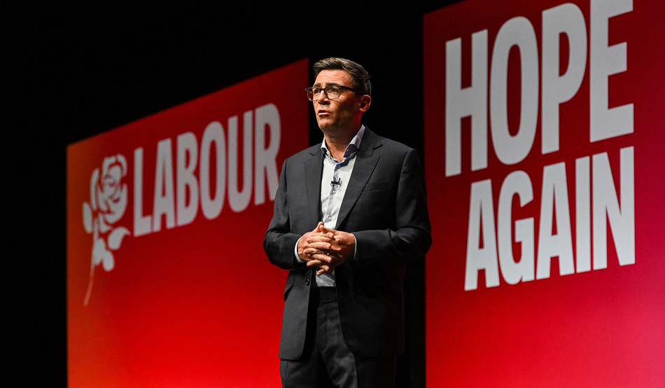 Andy Burnham addresses the Labour party conference as prime minister for the first time. Image: ZUMA Press / Alamy
