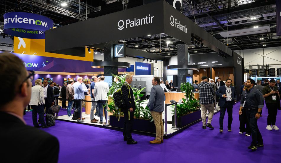 Palantir at the four-day Defence and Security Equipment International exhibition in London this September © Leon Neal/Getty Images