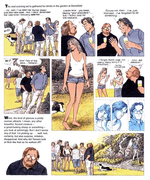 Capturing hearts: an extract from Simmonds’s “Tamara Drew” © Posy Simmonds