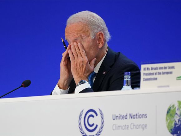 Impotent and tired? Joe Biden at COP26 in Glasgow. He had hoped  to arrive at the talks having passed key climate legislation in Congress © Ian Forsyth/Getty Images