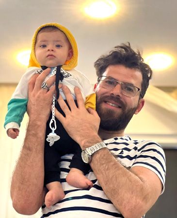 Fadi’s brother Yamaan and his son Tim, who both died in the earthquake © Lizzie Porter