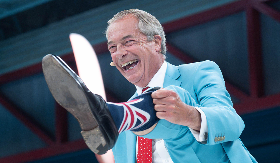 Nigel Farage at the Reform UK party conference in Birmingham. Image: PA Images / Alamy

