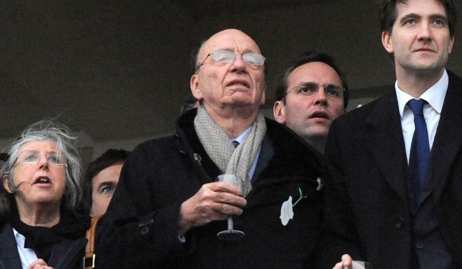 Watching events unfold: Rupert and James Murdoch in 2010. Court papers allege they both lied about what they knew; the Murdoch company does not admit this © Alamy