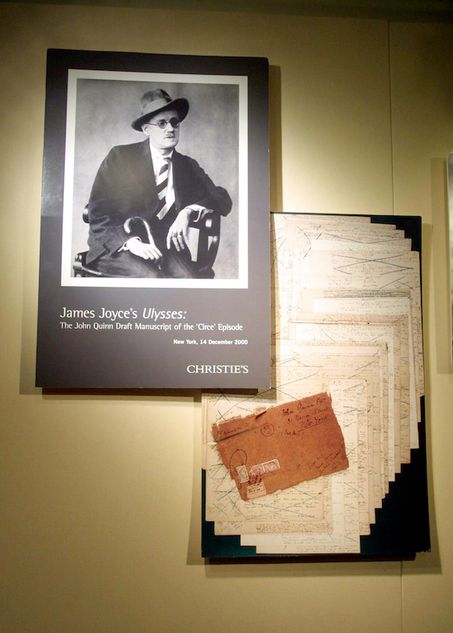 (Original Caption) View of the manuscript that was sold at Christie's for $1.4 million to the National Library of Ireland. (Photo by Lorenzo Ciniglio/Sygma via Getty Images)