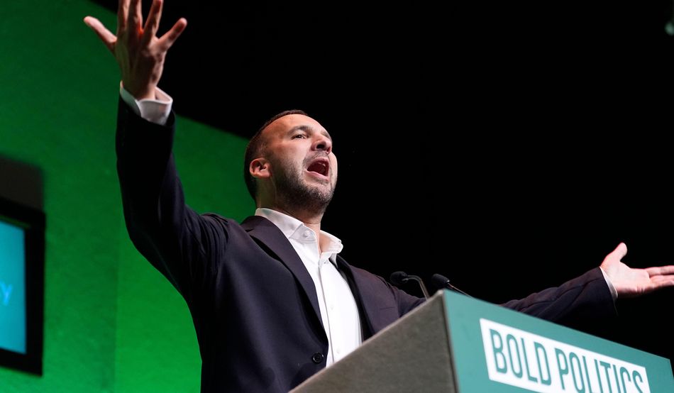 Zack Polanski, leader of the Greens. Image: Alamy