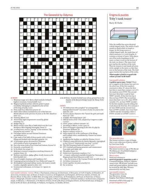 Prospect Crossword and Puzzles - June 2021