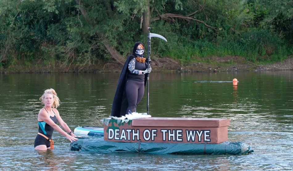 Decades on, protesters mourn the River Wye’s untimely demise © Steven May/Alamy