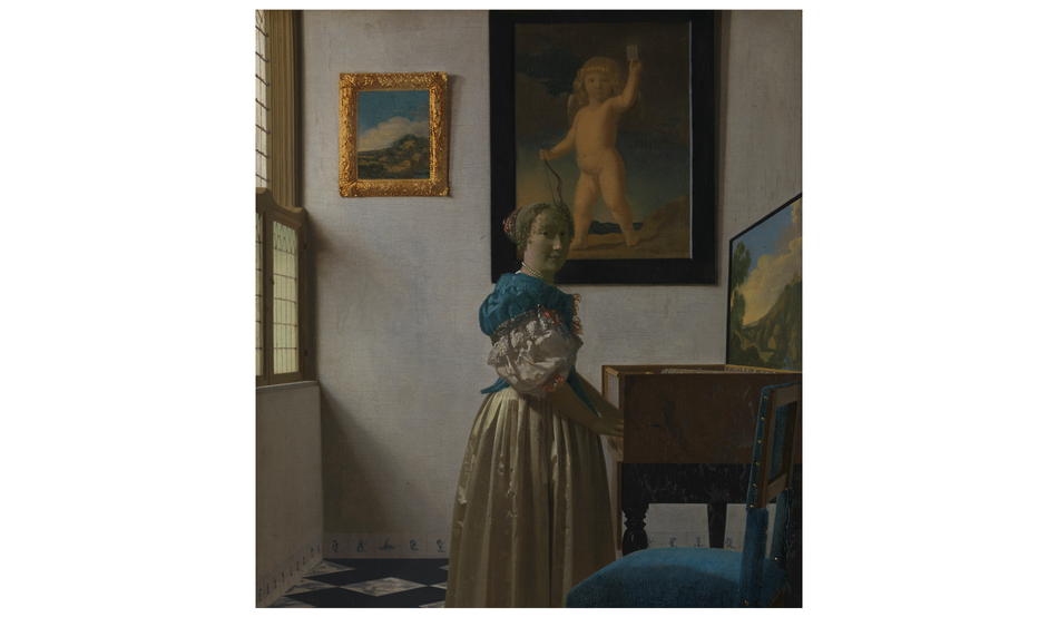 Johannes Vermeer, A Young Woman standing at a Virginal, 1670–72. Image: The National Gallery, London