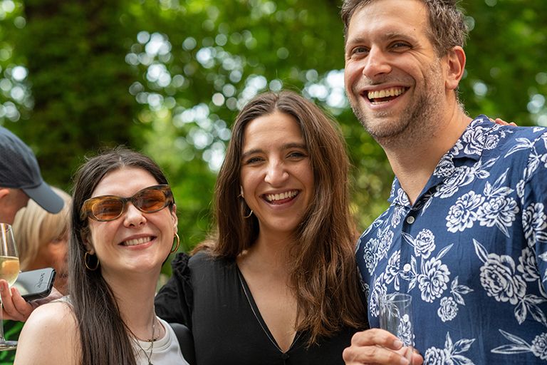 Róisín Lanigan (i-D), Finn McRedmond and Jonathan Lis © Sascha Klamp