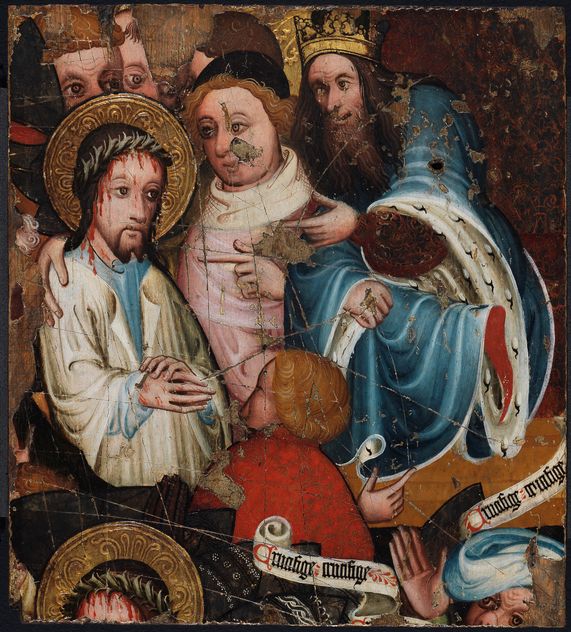   Unknown artist, Christ before Pilate c.1400-25 (c) The Fitzwilliam Museum, Cambridge