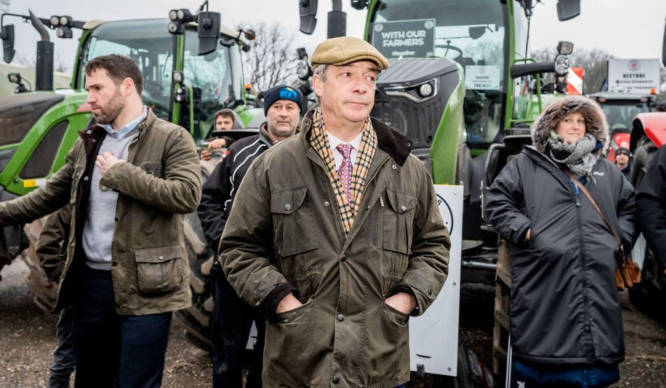 Nigel Farage trying to blend in. Image: Guy Bell / Shutterstock