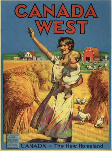 A 1920s cover of Canada West designed to attract settlers from further afield