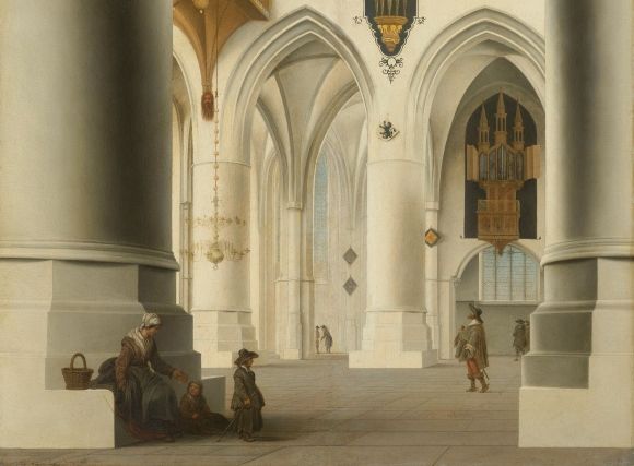 Church of St Bavo near Amsterdam (1636) by Pieter Jansz Saenredam. Credit: Bridgeman Images
