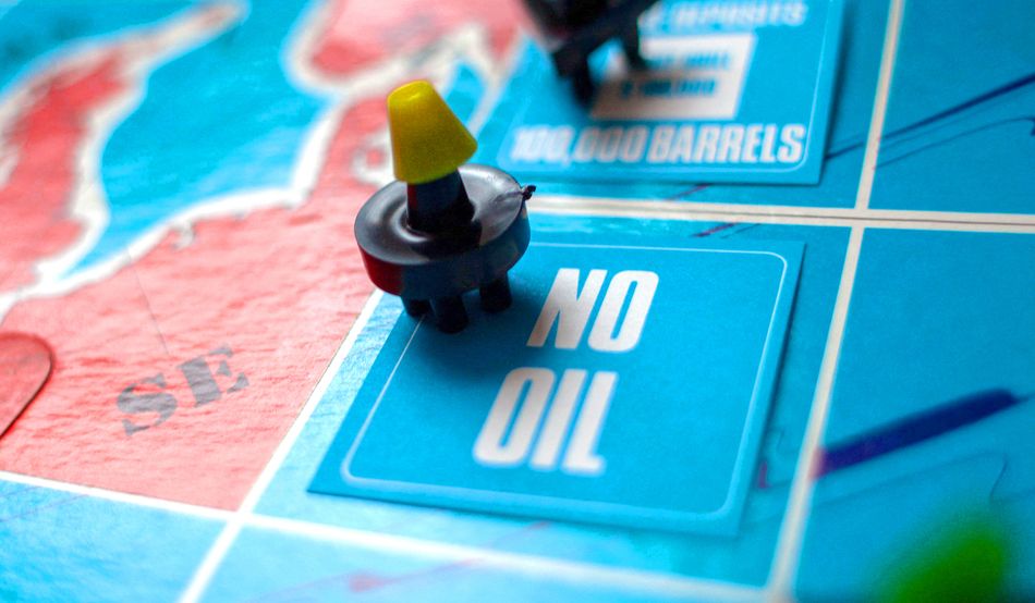 North Sea oil on a board game from the 1970s. Image: Alamy