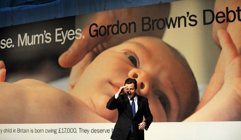 Masters of the dark arts: the Conservatives’ 2010 election campaign blamed Labour for the impact of the crash © PA Images / Alamy Stock Photo