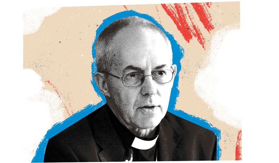 The Lord’s House? Justin Welby, the archbishop of Canterbury,
is one of the 26 “lords spiritual” in the upper chamber. Illustrations by Nate Kitch