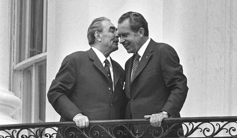 With friends like these: the close relationship between Nixon and Brezhnev paved the way for the first formal nuclear détente between the US and USSR © Associated Press/Alamy