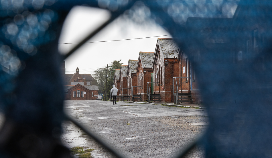 Napier Barracks, near Folkestone in Kent, has housed asylum seekers since 2020. An independent inspector found the accommodation to be “impoverished”. Image: Dan Kitwood / Getty Images