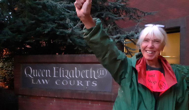 Not retiring: Catherine Rennie-Nash took part in multiple occupations of the M25 ahead of the Cop26 climate conference in Glasgow. Photo: © Insulate Britain