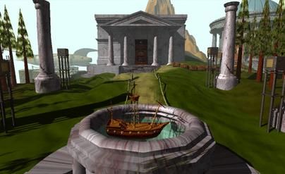A screenshot from Myst.