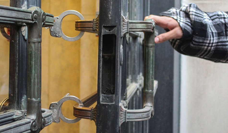 Police were called to Columbia’s campus in New York when students protested at the university’s Butler Library in May. Image: Indy Scholtens-Getty Images