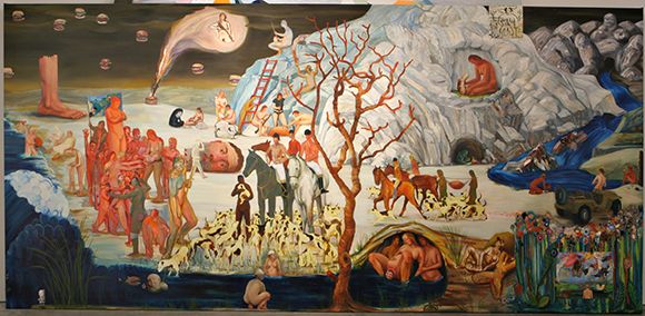 Nicole Eisenman, Progress Real and Imagined [Panel II] (2006)