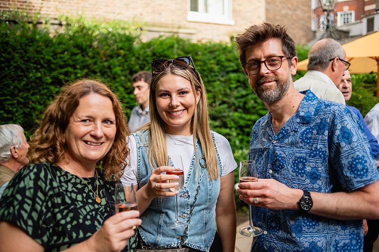 Sara Morris, Emily Edwards and Richard Bowyer