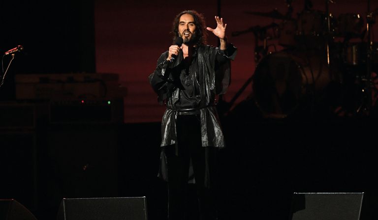 New audiences: Russell Brand hosting the MusiCares Person of the Year Gala at the Convention Center, Los Angeles, in January 2020 © Rob Latour/Shutterstock