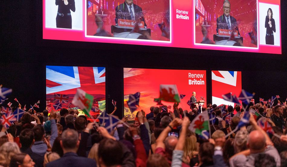 Spot the prime minister and his new doctrine. Image: Milo Chandler / Alamy