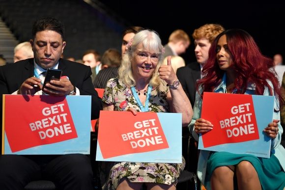 Sound-bitten: Johnson trades in winning populist slogans rather than strategy. Jeff J Mitchell/Getty Images