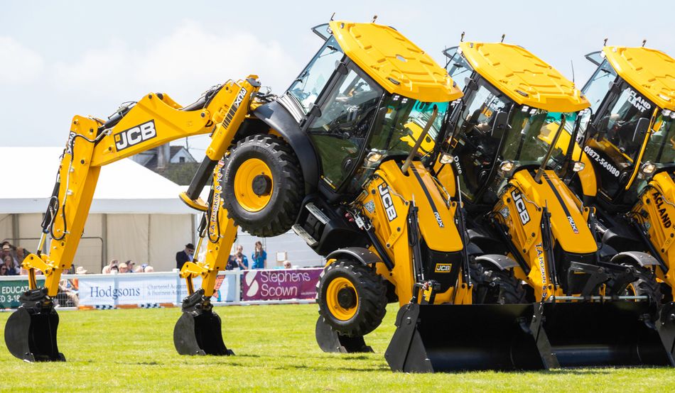 JCB's iconic yellow diggers. Image: Keith Larby / Alamy.