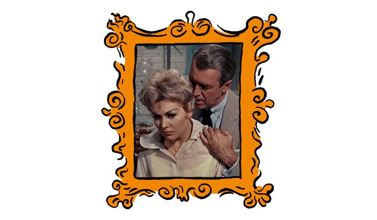 James Stewart and Kim Novak in ‘Bell Book and Candle’ (1958)