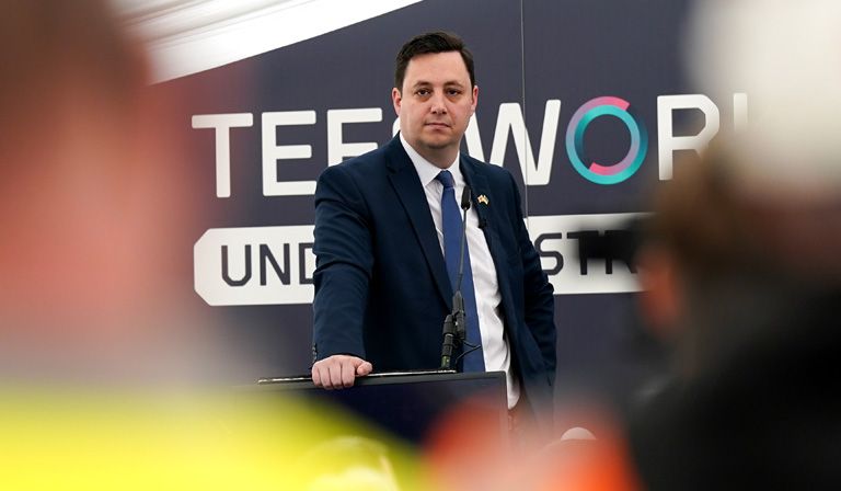 Optimistic: Tees Valley mayor Ben Houchen marks the start of the net zero project in Redcar, in September © Ian Forsyth/Getty Images