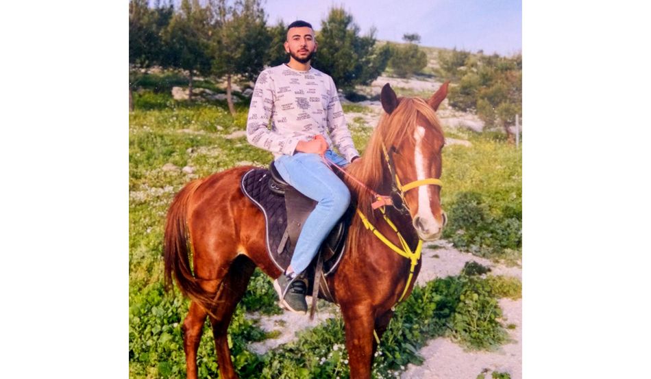 Ahmed Barahmeh is pictured riding his horse
