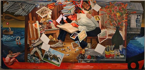 Nicole Eisenman, Progress Real and Imagined [panel i] (2006)