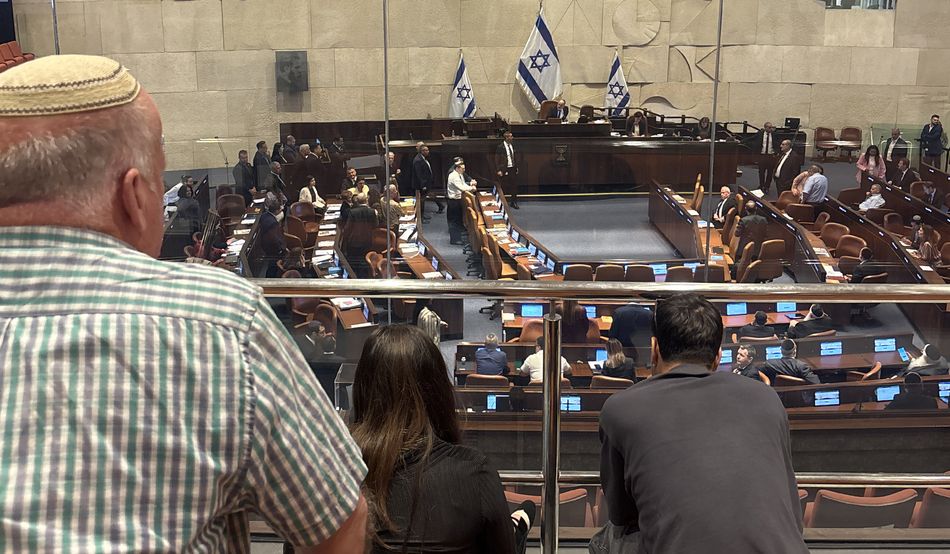The view from the Knesset visitors' gallery. Image: Alona Ferber