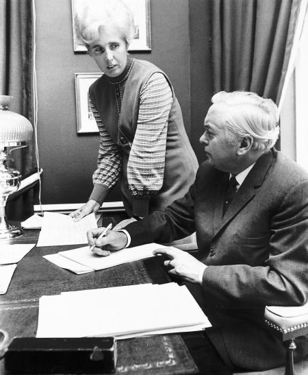 A close, sustaining relationship: Wilson with his long-term aide Marcia Williams in 1972. Trinity Mirror / Mirrorpix / Alamy Stock Photo