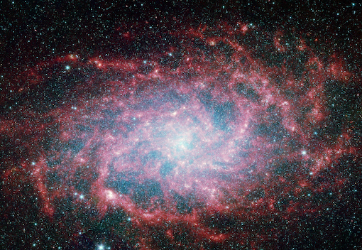 M33, also known as the Triangulum Galaxy, is a member of our Local Group of galaxies. Photo: 