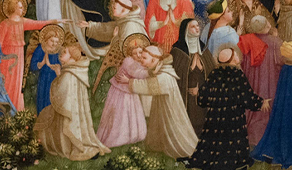 Tenderness: detail from one of Angelico’s depictions of the Last Judgement. Image: Wikicommons