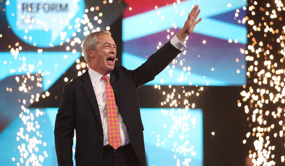 Eighth time lucky: Nigel Farage, leader of Reform UK, became an MP in 2024 after seven unsuccessful attempts. Credit: Adam Vaughan/EPA-EFE/Shutterstock