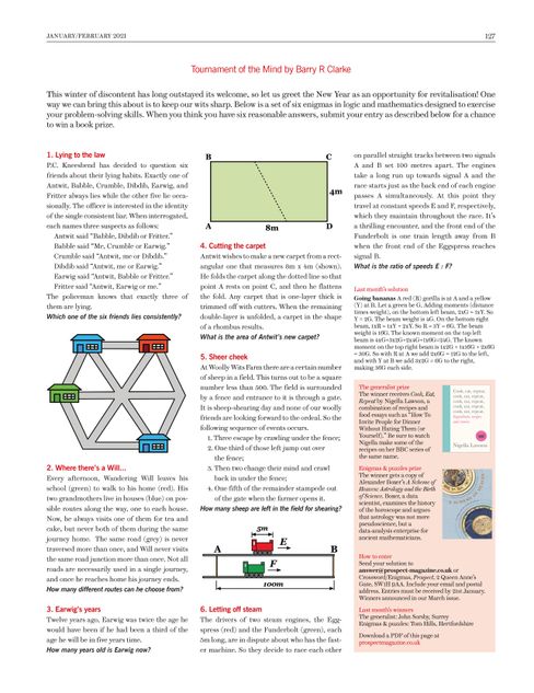 Prospect Crossword and Puzzles - Jan-Feb 2021