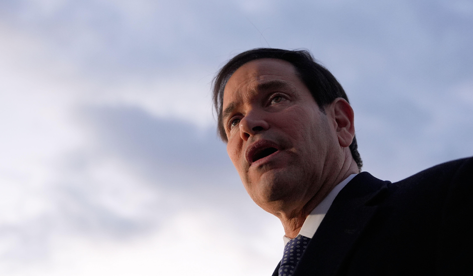 Marco Rubio en route to the Munich Security Conference. Image: AP/Alamy
