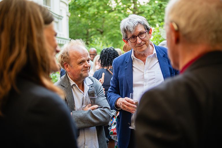 Toby Jones and Alan Rusbridger