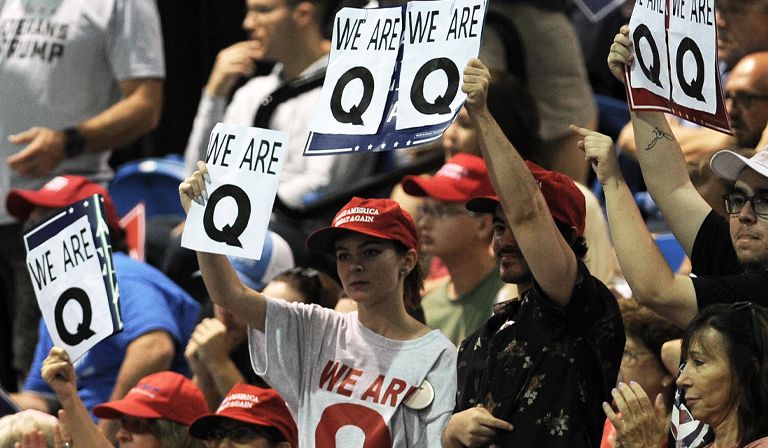 QAnon and on: recent conspiracy theories in America, including QAnon, Pizzagate and others involving Jeffrey Epstein, have sexual abuse at their core © Chronicle / Alamy Stock Photo