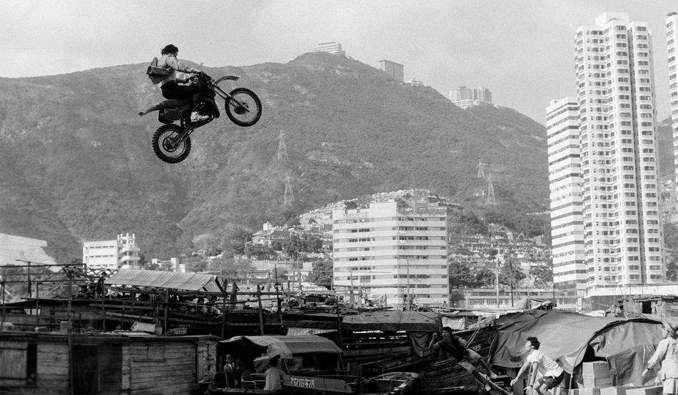 Flying high: Jackie Chan in “The Protector” from 1985. Action movies of this era are worthy of sustained attention © Pierre Perrin Gamma / Rapho via Getty Images