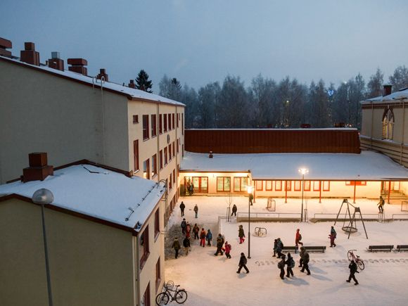 Moving up: Finland’s high score on social mobility  owes much to its progressive approach to education © Giles Clarke/Getty Images