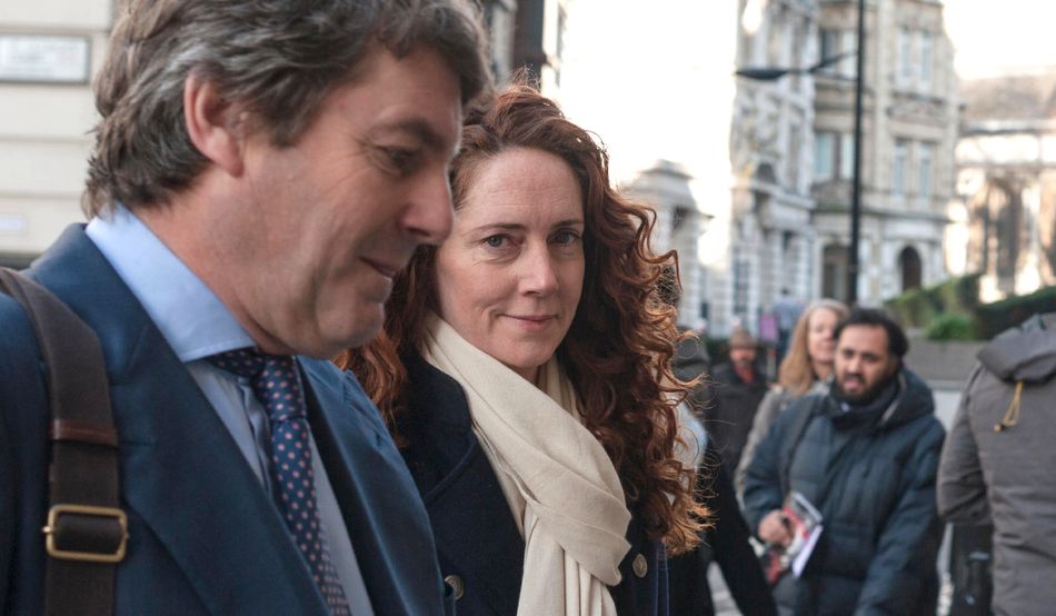 Rebekah Brooks, pictured here with husband Charlie. Her office contained an underfloor safe “filled with hard drives and computers” © Alamy
